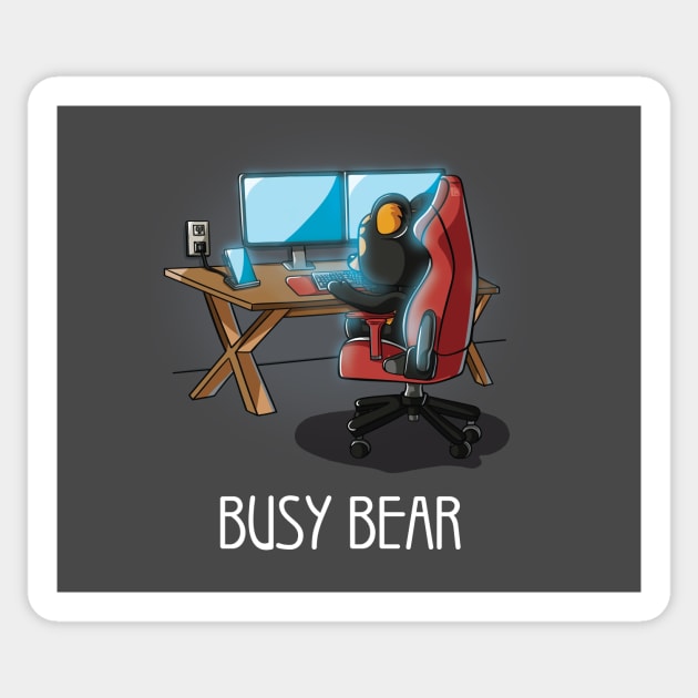 Busy Bear Sticker by Creative Wiz